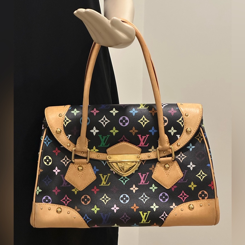 Authentic Louis Vuitton Beverly GM – Monogram Multicolor Black